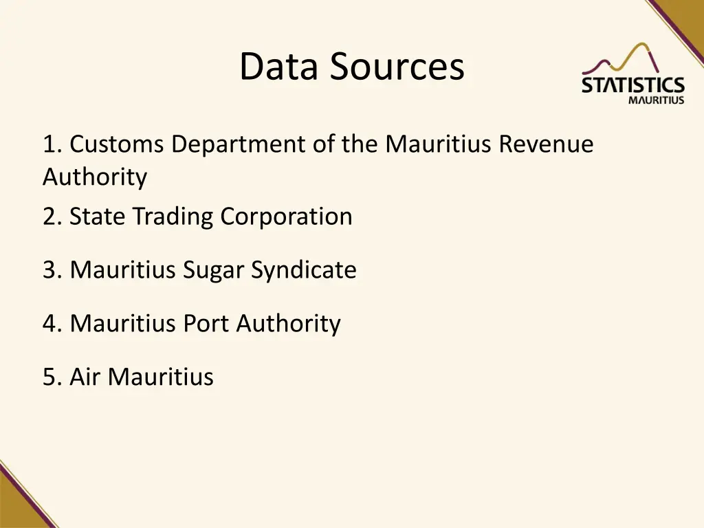 data sources