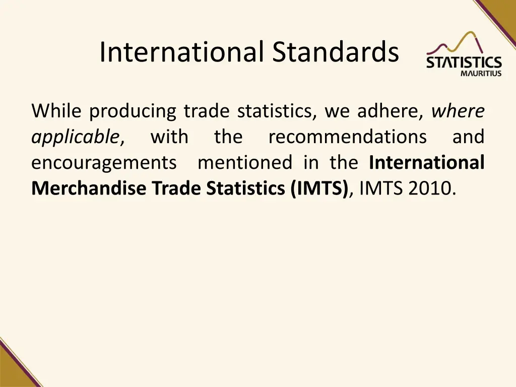 international standards