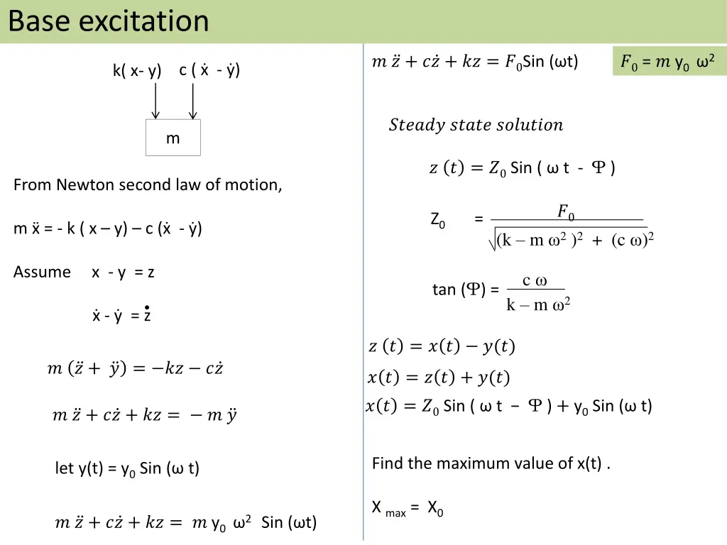 base excitation 2