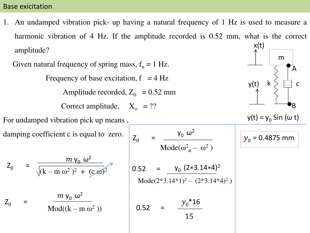 base exicitation