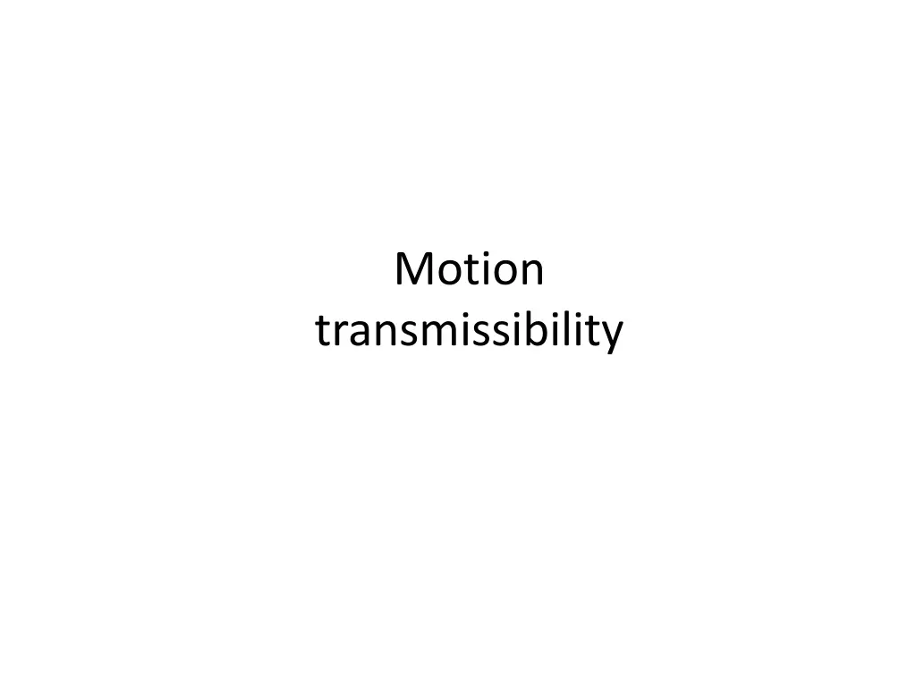 motion transmissibility