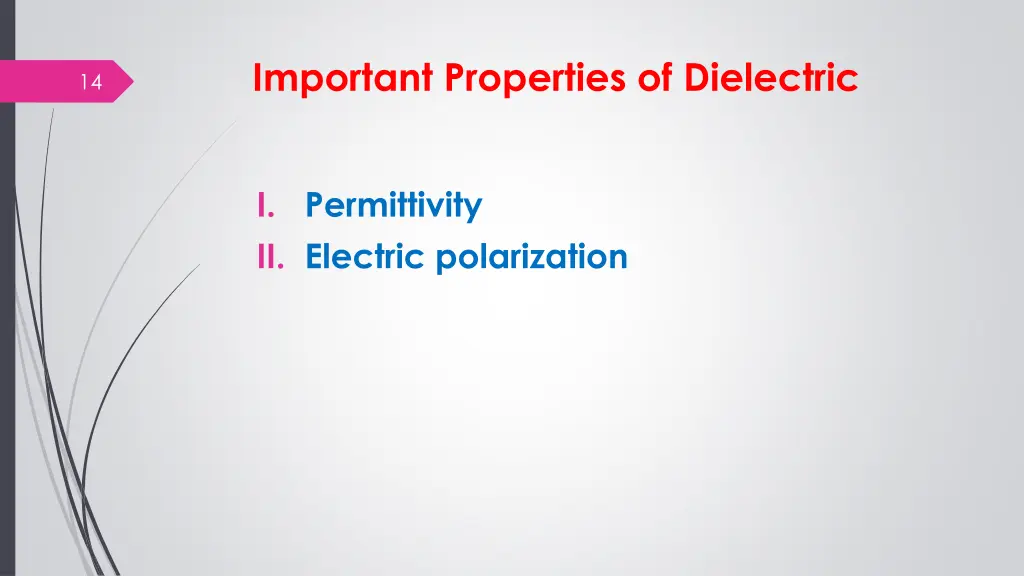 important properties of dielectric