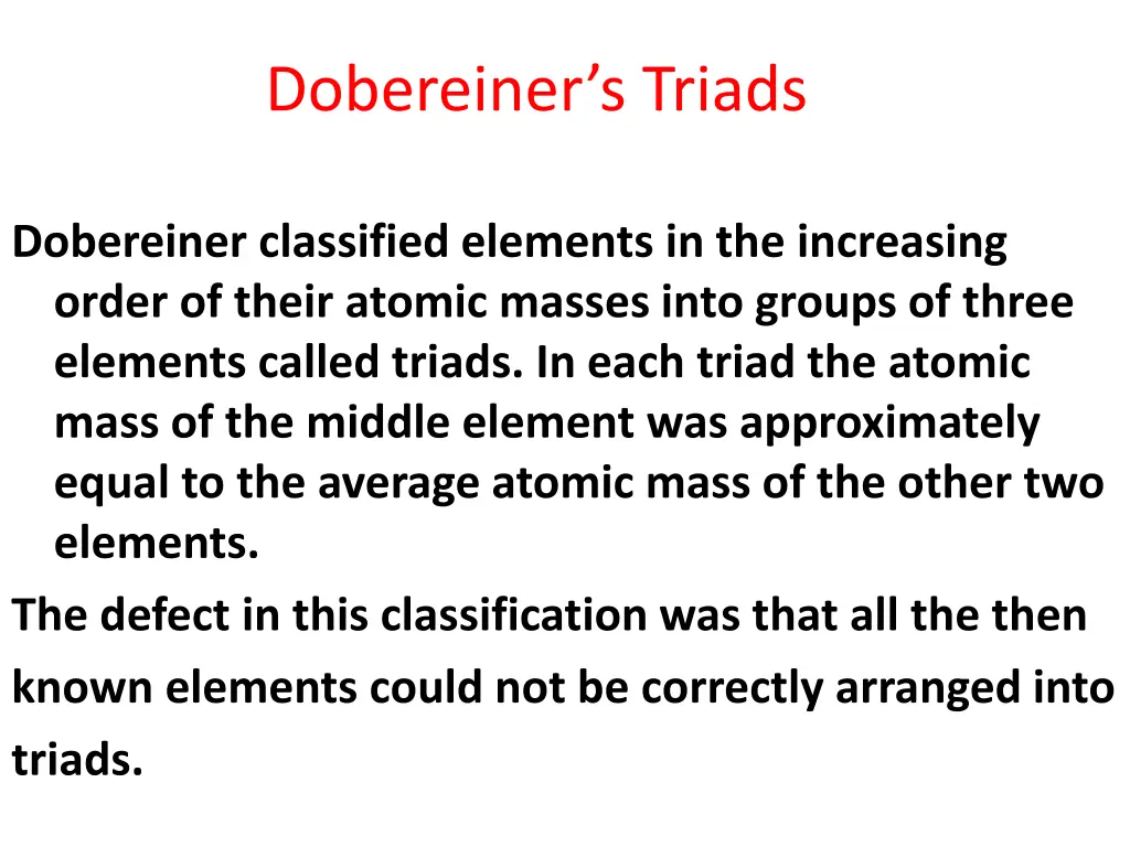 dobereiner s triads