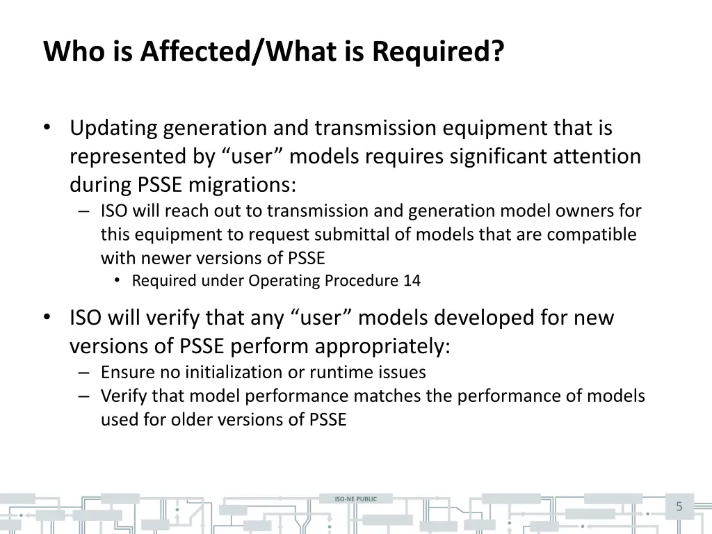 who is affected what is required