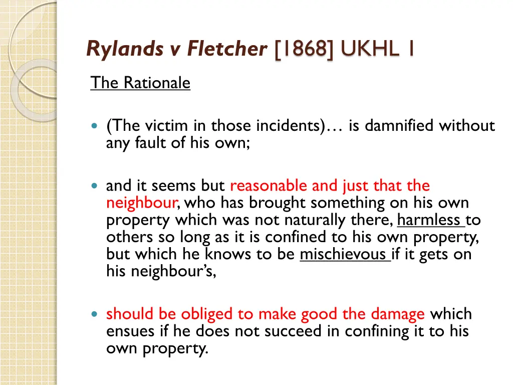 rylands v fletcher 1868 ukhl 1 2