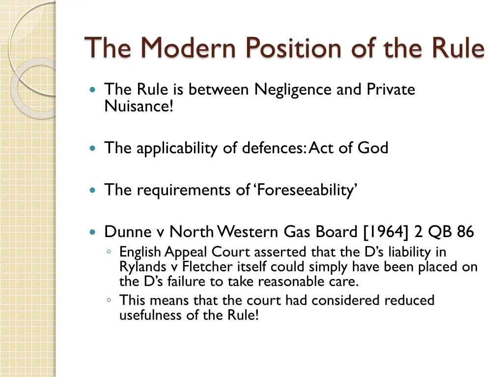 the modern position of the rule