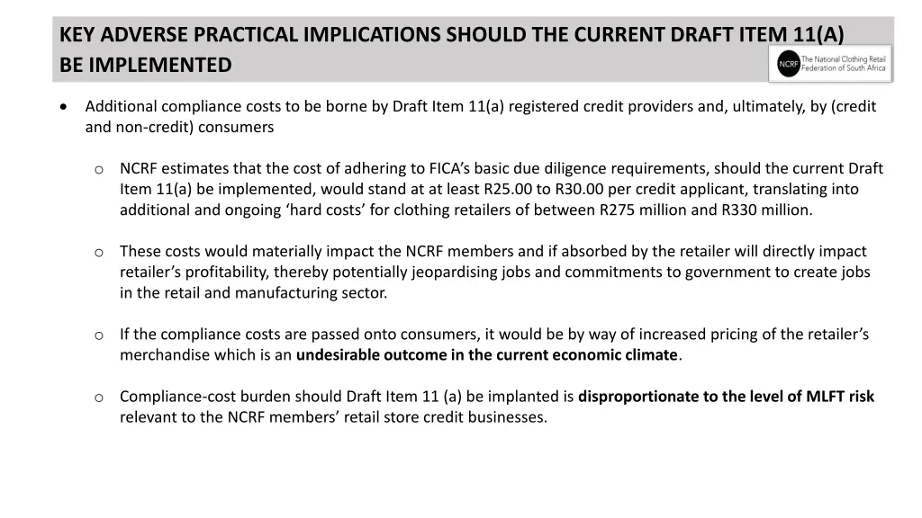 key adverse practical implications should 1