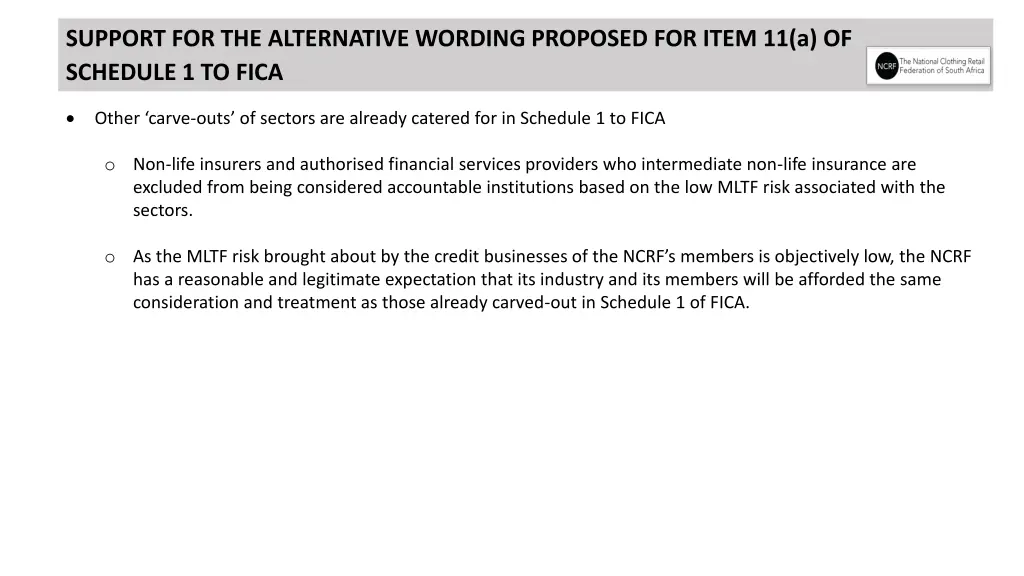 support for the alternative wording proposed 1