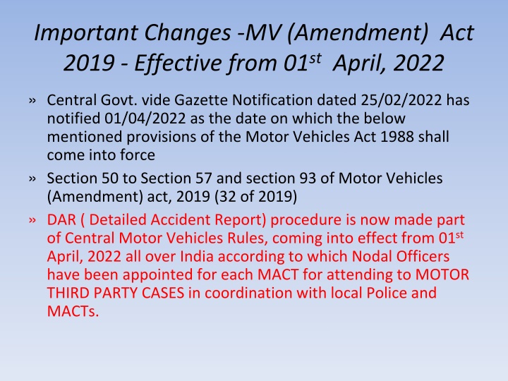 important changes mv amendment act 2019 effective