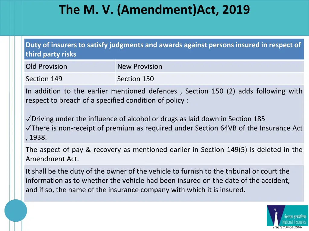 the m v amendment act 2019 2