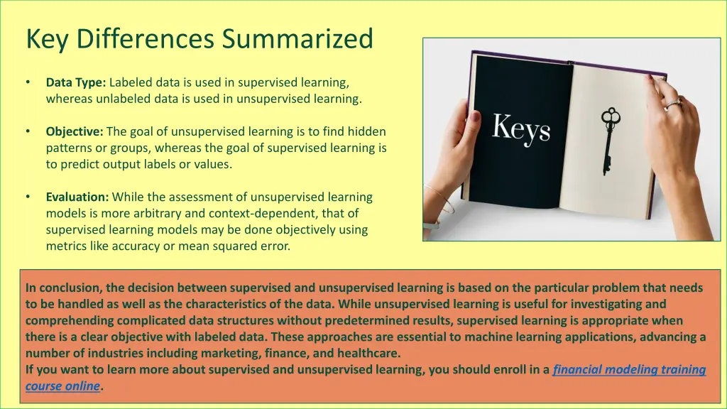 key differences summarized