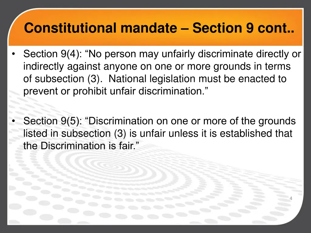 constitutional mandate section 9 cont