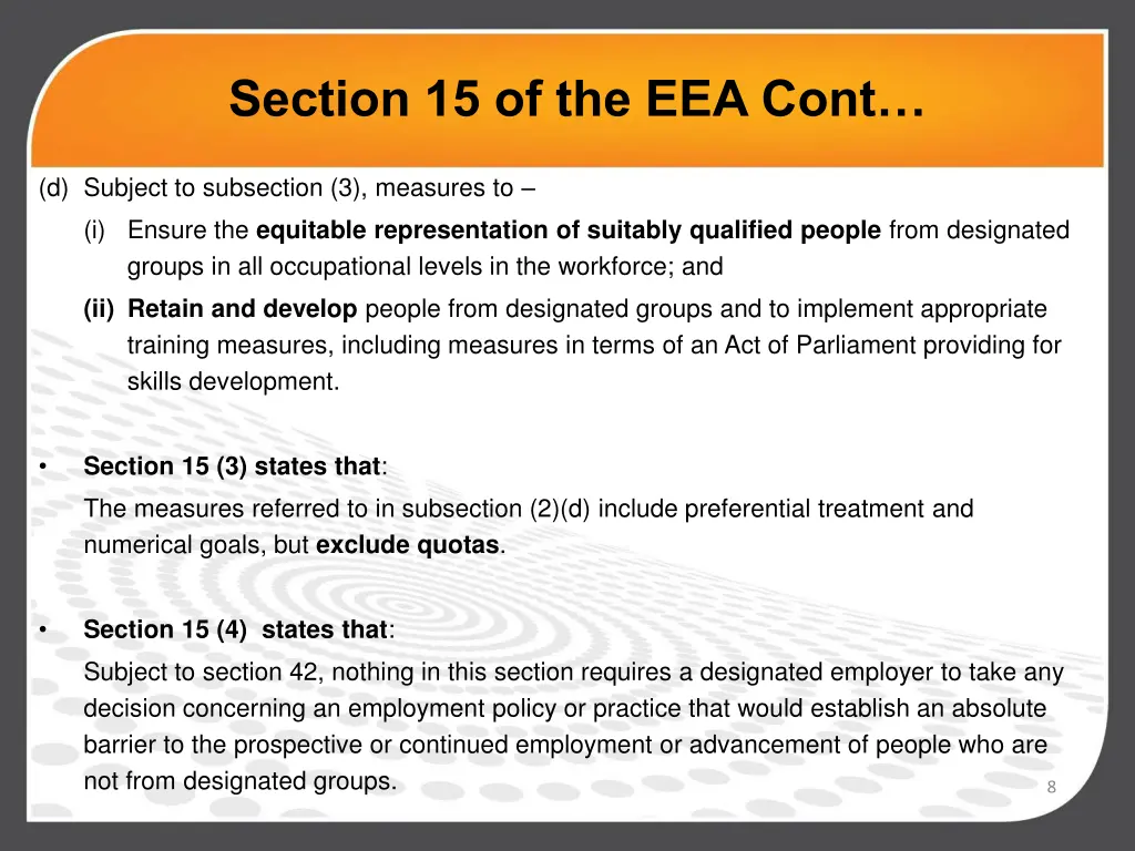 section 15 of the eea cont