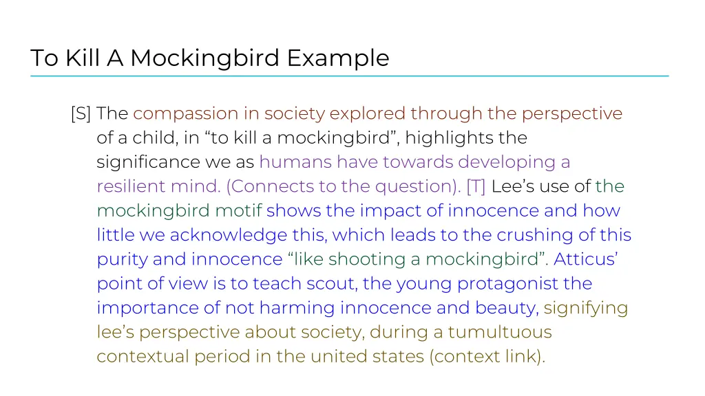 to kill a mockingbird example