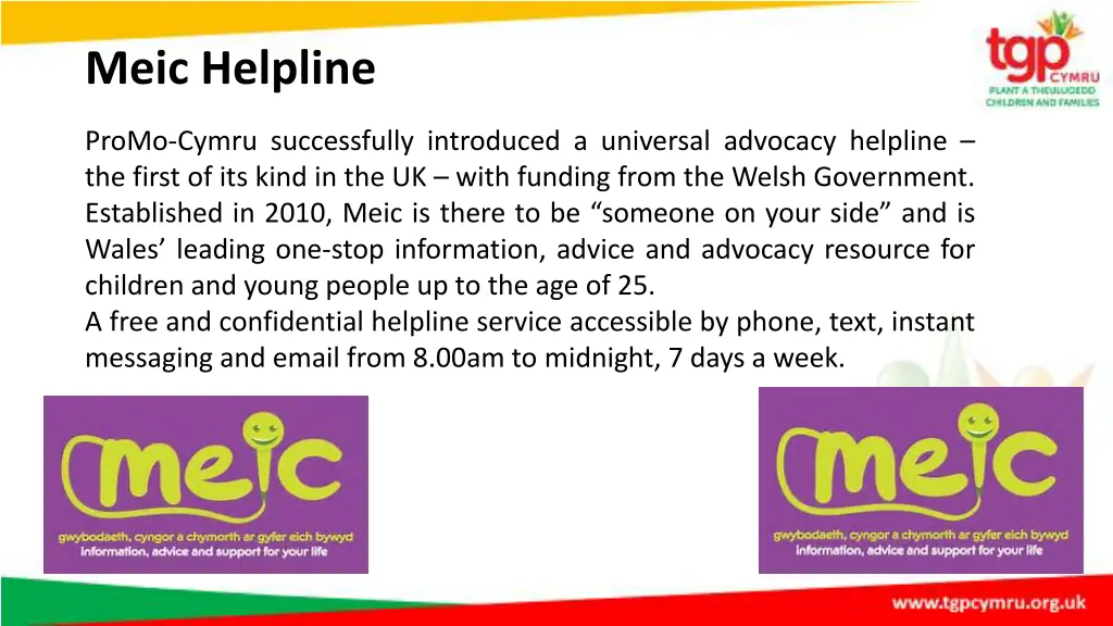 meic helpline