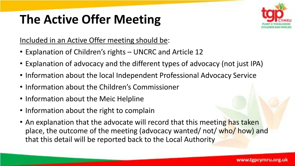 the active offer meeting