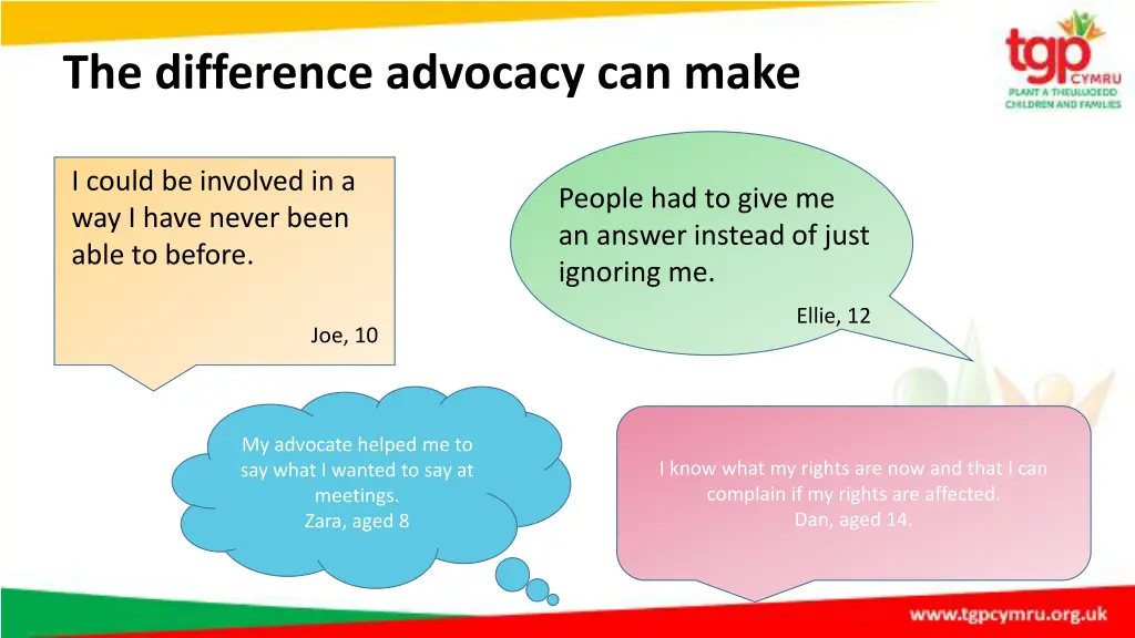 the difference advocacy can make