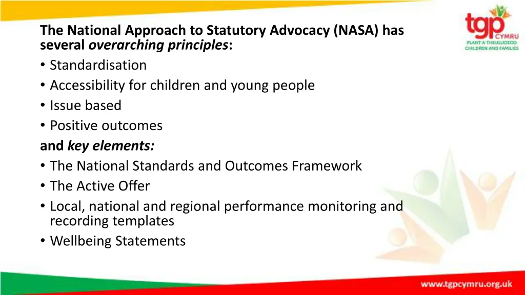 the national approach to statutory advocacy nasa