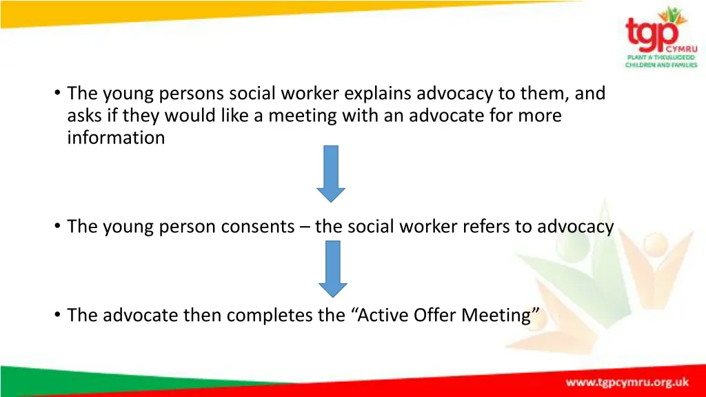 the young persons social worker explains advocacy