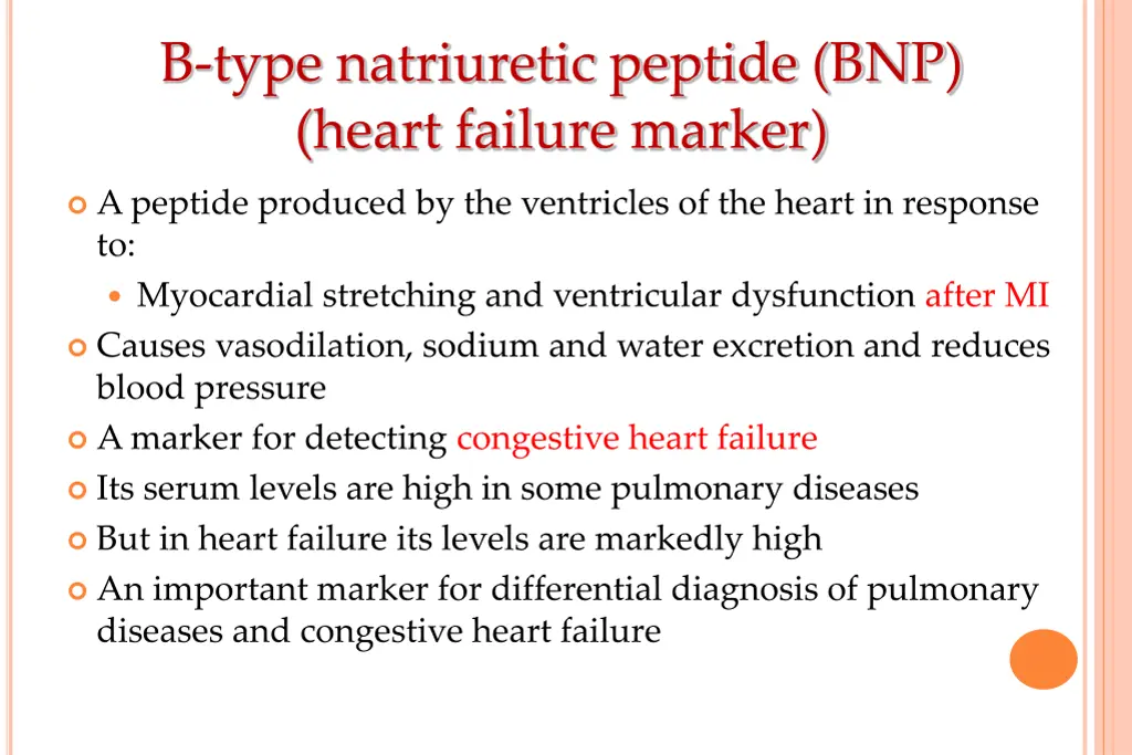 b type natriuretic peptide bnp heart failure