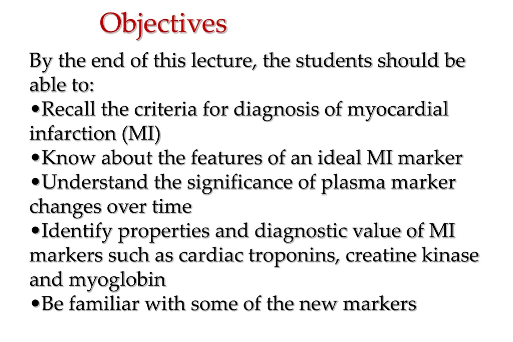 objectives