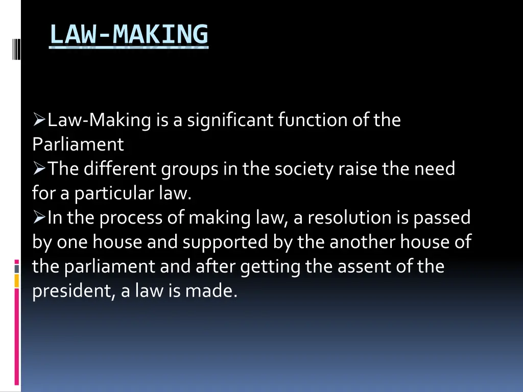 law making