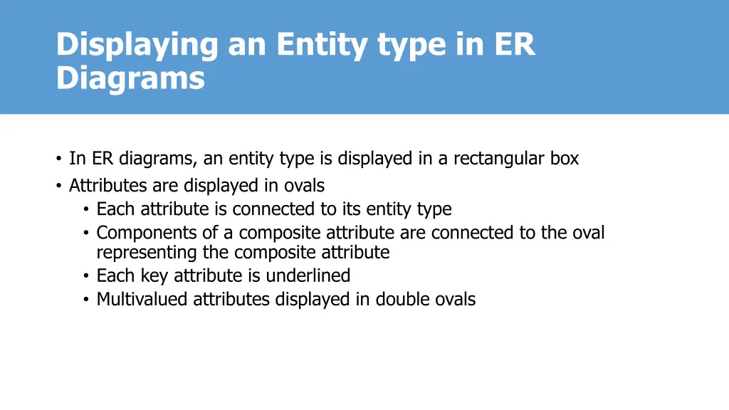 displaying an entity type in er diagrams