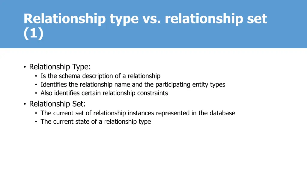 relationship type vs relationship set 1