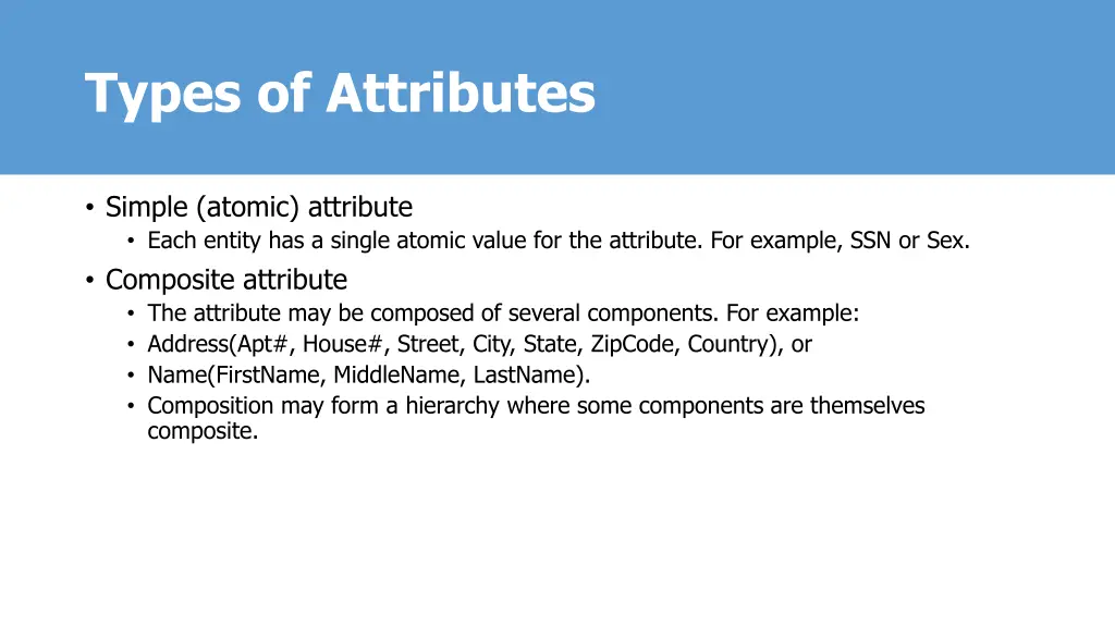 types of attributes