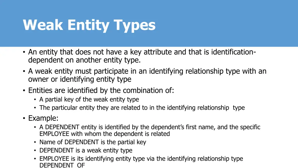 weak entity types