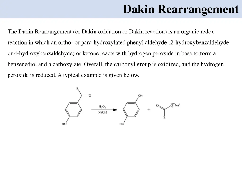 dakin rearrangement