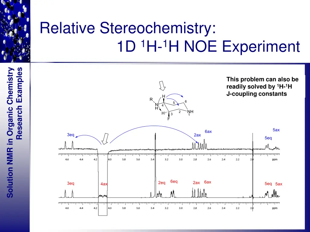 relative stereochemistry 1d 1 h 1 h noe experiment