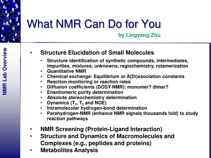 what nmr can do for you