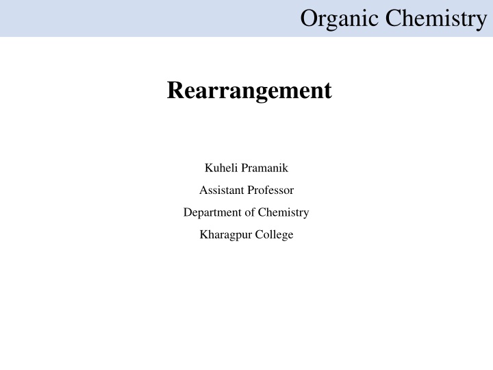 organic chemistry