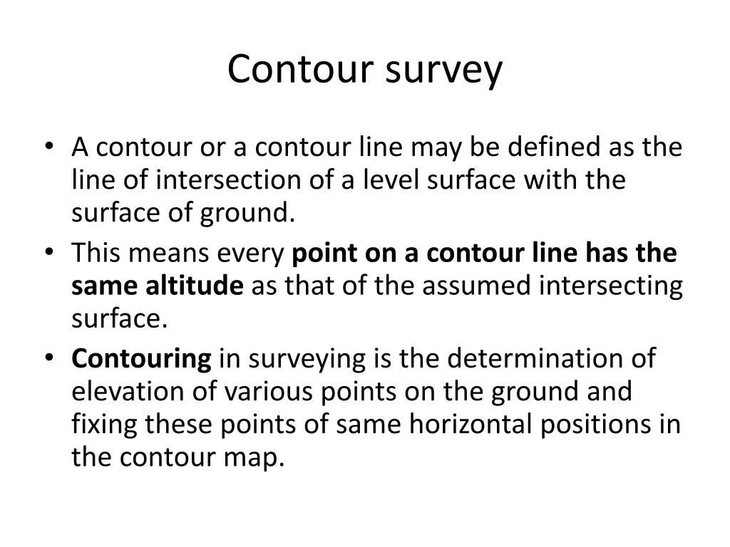 contour survey