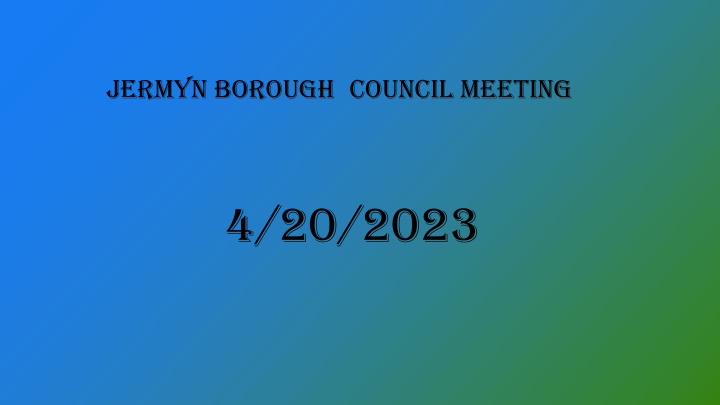 jermyn borough council meeting