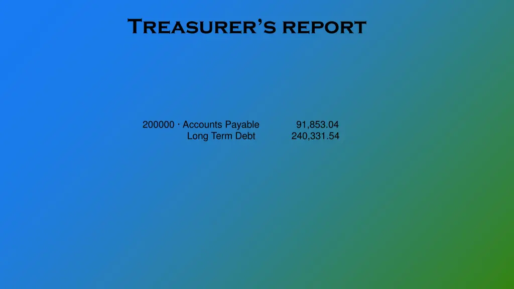 treasurer s report 1