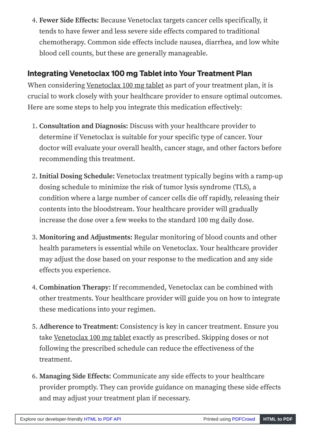 4 fewer side effects because venetoclax targets