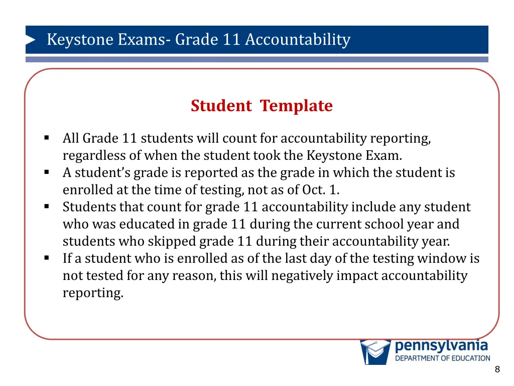 keystone exams grade 11 accountability 7