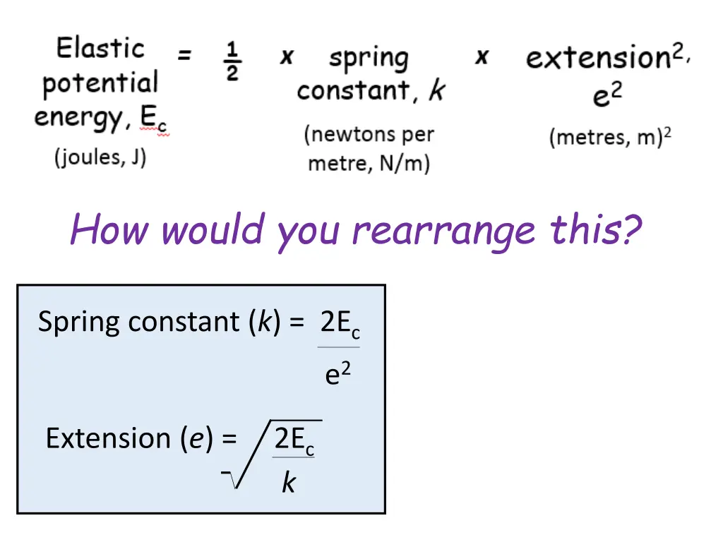 how would you rearrange this