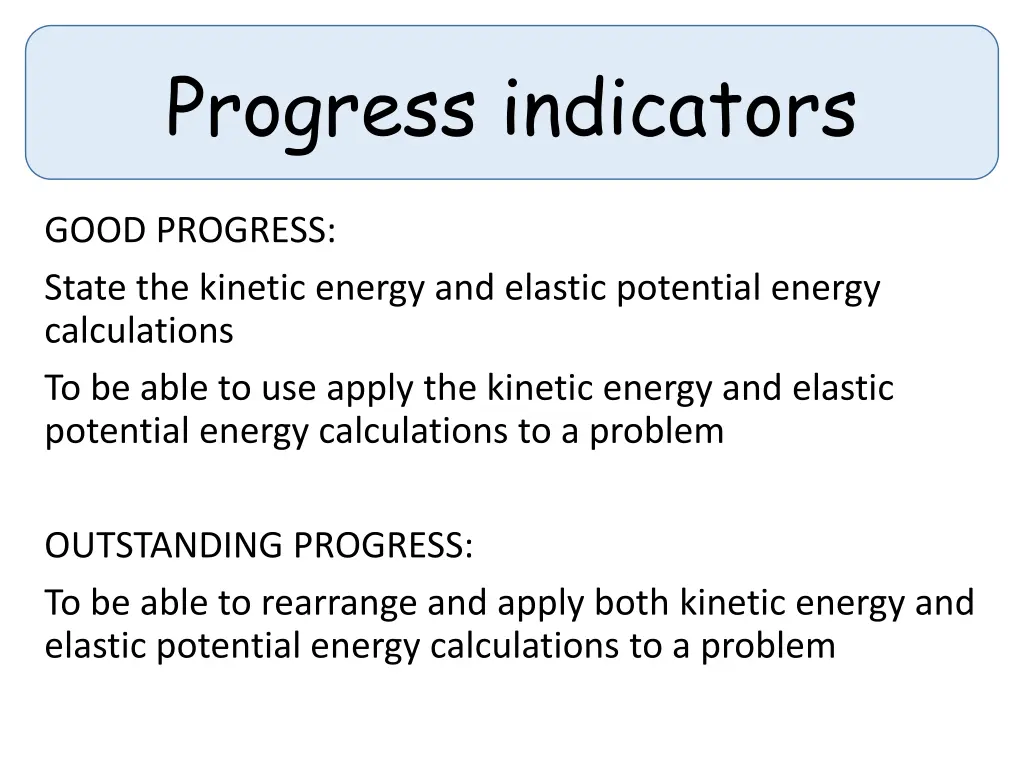 progress indicators