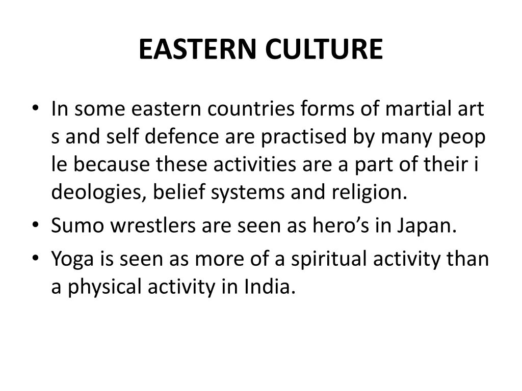 eastern culture