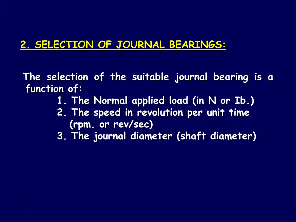 2 selection of journal bearings