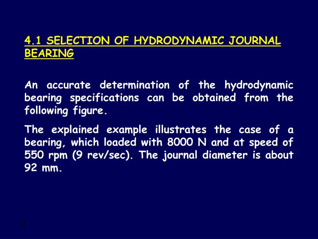 4 1 selection of hydrodynamic journal bearing