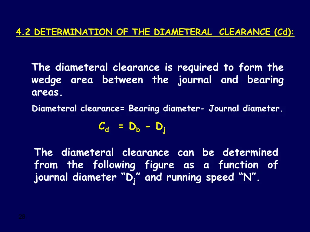 4 2 determination of the diameteral clearance cd