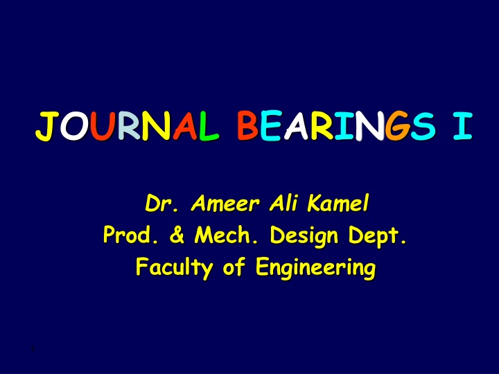 journal bearings i