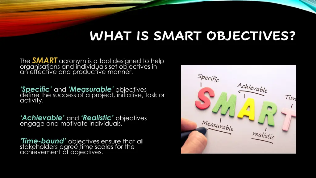 what is smart objectives