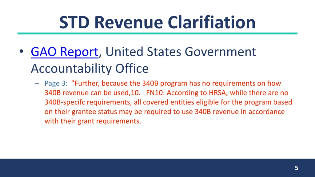 std revenue clarifiation