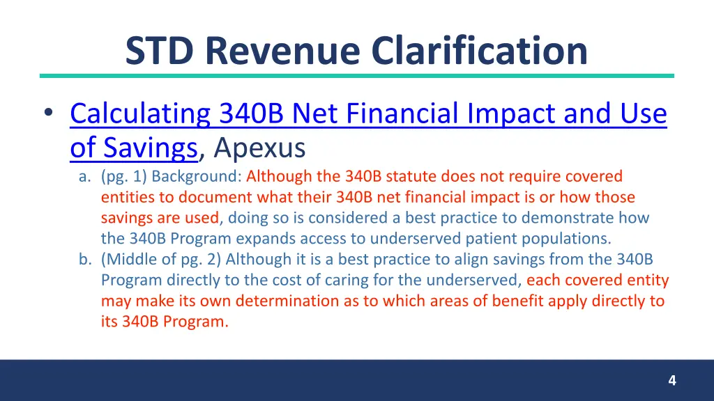 std revenue clarification 2