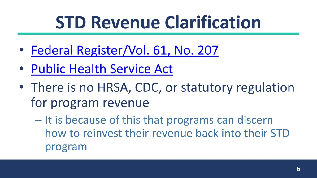 std revenue clarification 3